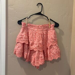 American Eagle Pink Floral Skort